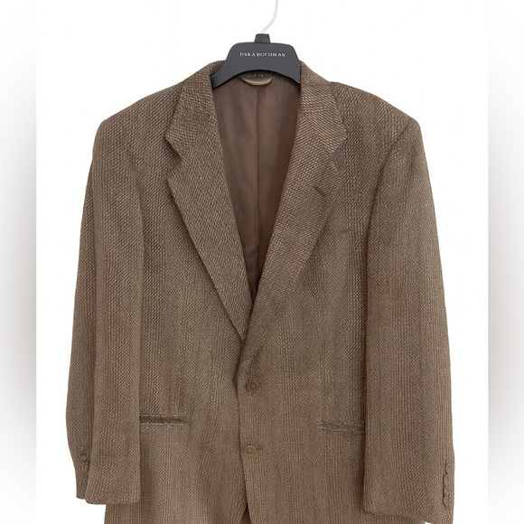 Christian Dior Vintage Suit Jacket 42RBrown PatternedLinedLike New